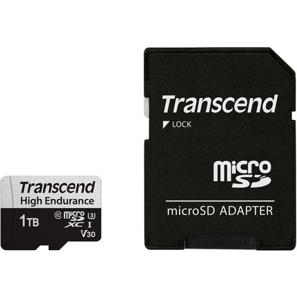Transcend 1TB microSDXC 350V UHS-I Tarjeta de Memoria Clase 10 V30 con Adaptador SD