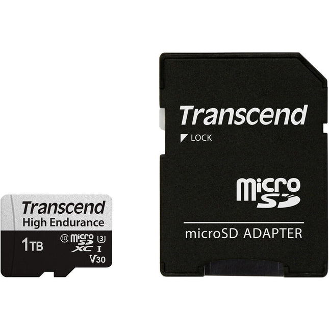 Transcend 1TB microSDXC 350V UHS-I Tarjeta de Memoria Clase 10 V30 con Adaptador SD