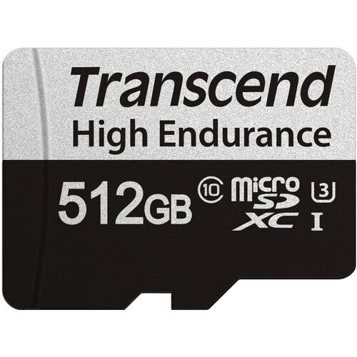 Transcend 512GB microSDXC UHS-I Clase 10 Alta Durabilidad 120000 Horas con Adaptador SD