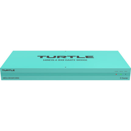 Turtle AV Mineola 8x8 Puente de Audio Dante con 8 Entradas Combo y Phantom 48V Kit Rackmount 19"