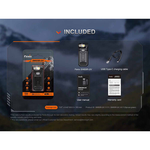 Fenix SWO5R Verde Linterna Clip-On 150 Lúmenes USB-C IPX6