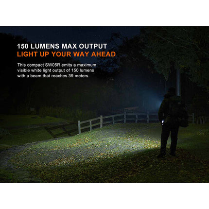 Fenix SWO5R Verde Linterna Clip-On 150 Lúmenes USB-C IPX6