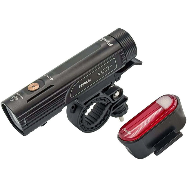 Fenix BC26R Luz de Bicicleta 1600 Lúmenes y BC05R Luz Trasera Recargable USB-C