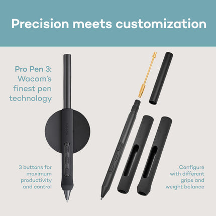 Wacom Intuos Pro Tableta gráfica profesional área activa 13.7x7.7 pulgadas Bluetooth 5.3