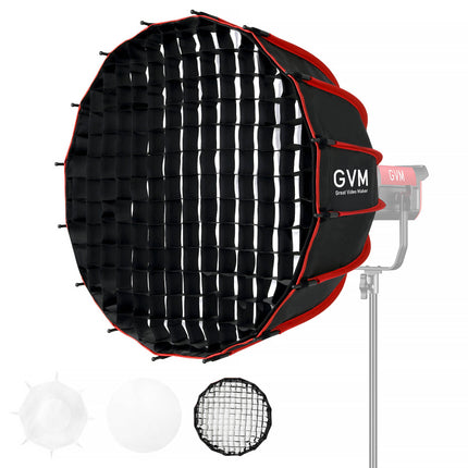 GVM Softbox Portátil 24 Pulgadas con Anillo Bowens y Rejilla