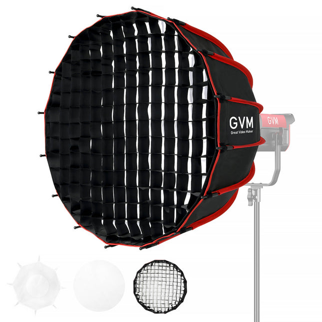 GVM Softbox Portátil 24 Pulgadas con Anillo Bowens y Rejilla