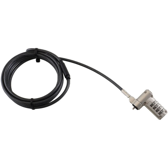 CODi Universal 3-en-1 Candado de Cable con 10 000 Combinaciones y Cabezal Giratorio 360°