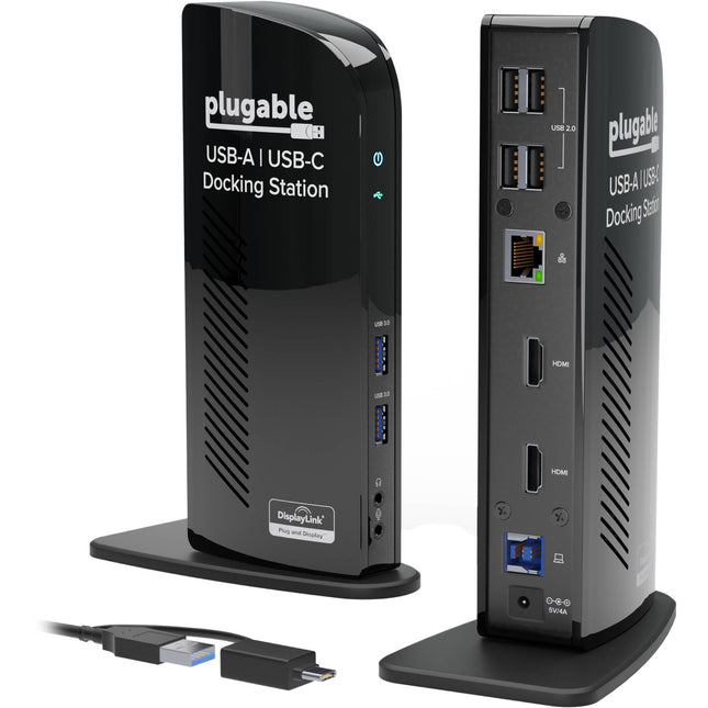 Plugable UD-3900 Docking Station USB 3.0 Dual Display HDMI y DVI con VGA Adapter