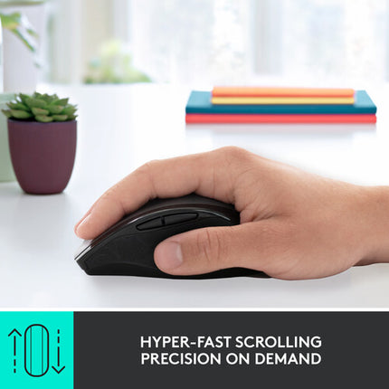 Logitech M705 Marathon Ratón Láser Hasta 3 Años de Batería Diseño Ergonómico Derecho