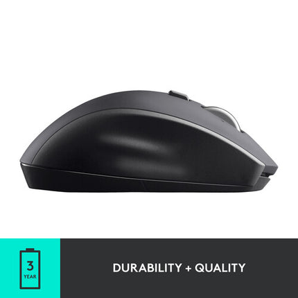 Logitech M705 Marathon Ratón Láser Hasta 3 Años de Batería Diseño Ergonómico Derecho