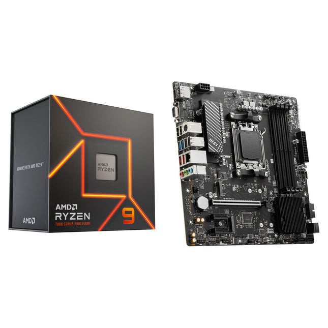 AMD PRO B650M-P Placa base Micro-ATX con Ryzen 9 7900X 12 núcleos 4.7 GHz