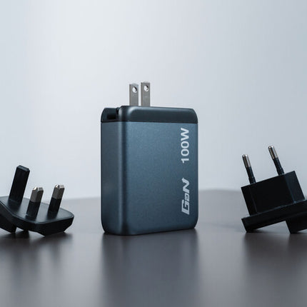 Verbatim 100W Cargador de Pared USB GaN 4 Puertos con Adaptadores EU y UK