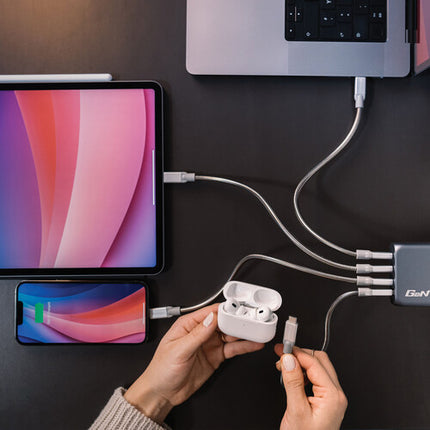 Verbatim 100W Cargador de Pared USB GaN 4 Puertos con Adaptadores EU y UK