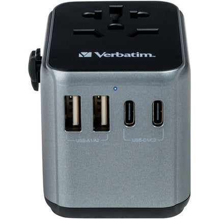 Verbatim UTA-03 Adaptador de Viaje Universal 30W 5 Puertos USB-C USB-A
