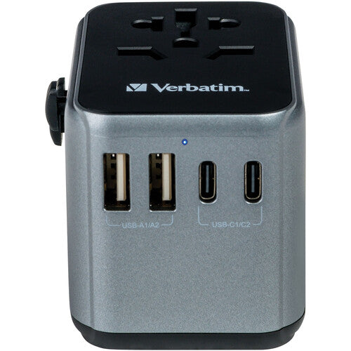 Verbatim UTA-03 Adaptador de Viaje Universal 30W 5 Puertos USB-C USB-A