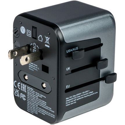 Verbatim UTA-03 Adaptador de Viaje Universal 30W 5 Puertos USB-C USB-A