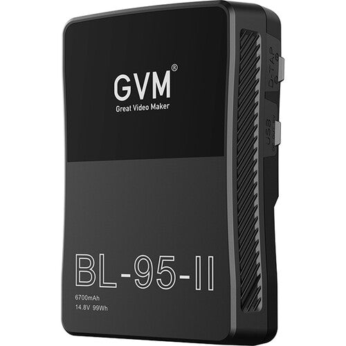 GVM BL95-II batería V-Mount 6600mAh 95Wh con salidas D-Tap USB y cargador