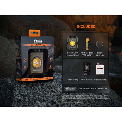 Fenix CL27R Linterna Recargable 1600 Lúmenes 10000mAh Verde