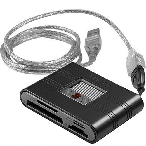 ICS 19-En-1 Lector de Tarjetas USB 2.0 con Cable USB-A Integrado