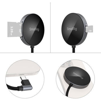 SmallRig SD 4.0 Lector de Tarjetas SDXC microSDXC 312 MB/s USB-C
