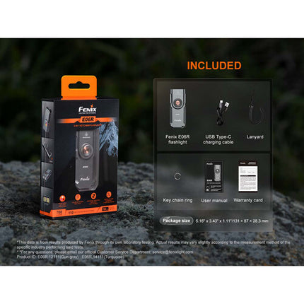 Fenix E06R V2.0 Linterna Recargable 700 Lúmenes USB-C Turquesa