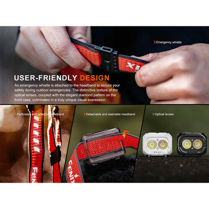 Fenix Flashlight HL18R-T V2 Linterna Frontal Recargable 800 Lúmenes 1900mAh USB-C