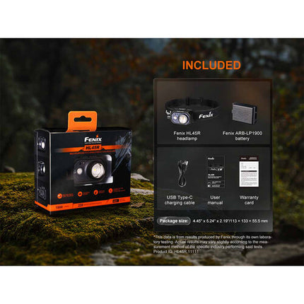 Fenix HL45R Linterna Frontal Recargable 1000 Lúmenes USB-C