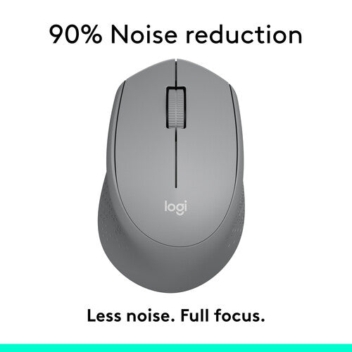 Logitech M330 Silent Ratón Inalámbrico Gris Amarillo 1000 dpi 24 Meses Batería