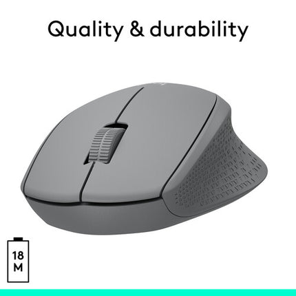 Logitech M330 Silent Ratón Inalámbrico Gris Amarillo 1000 dpi 24 Meses Batería