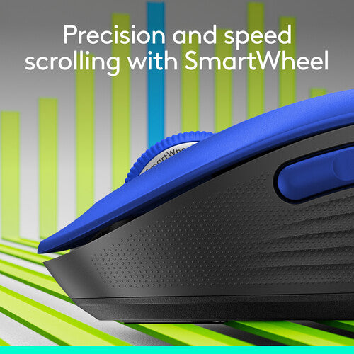 Logitech Signature M650 L Ratón Inalámbrico Azul 2000 dpi Bluetooth RF