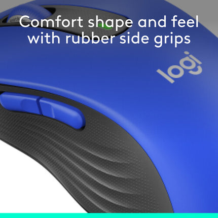 Logitech Signature M650 L Ratón Inalámbrico Azul 2000 dpi Bluetooth RF