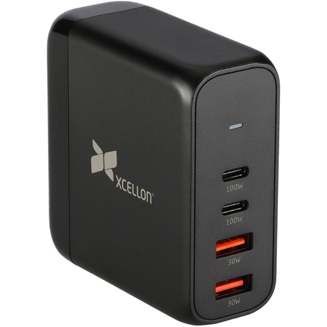 Xcellon Cargador USB GaN 150W 4 Puertos 2x100W USB-C 2x30W USB-A