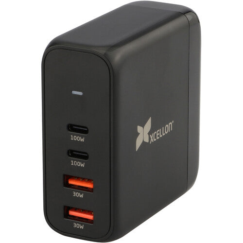 Xcellon Cargador USB GaN 150W 4 Puertos 2x100W USB-C 2x30W USB-A