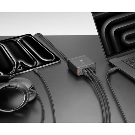 Xcellon Cargador USB GaN 150W 4 Puertos 2x100W USB-C 2x30W USB-A