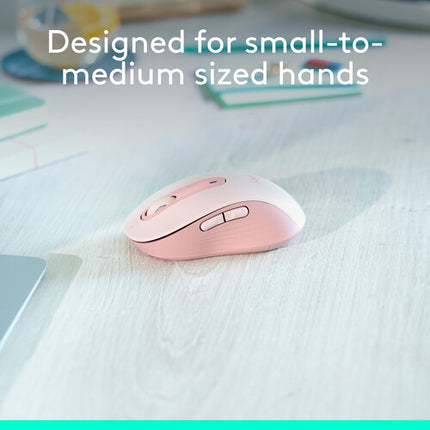 Logitech Signature M650 Ratón Inalámbrico Rosa 2000 dpi RF Bluetooth