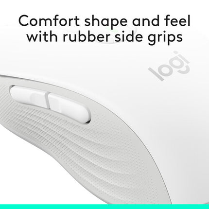 Logitech Signature M650 Ratón Inalámbrico 2000 dpi Bluetooth Compacto Off White