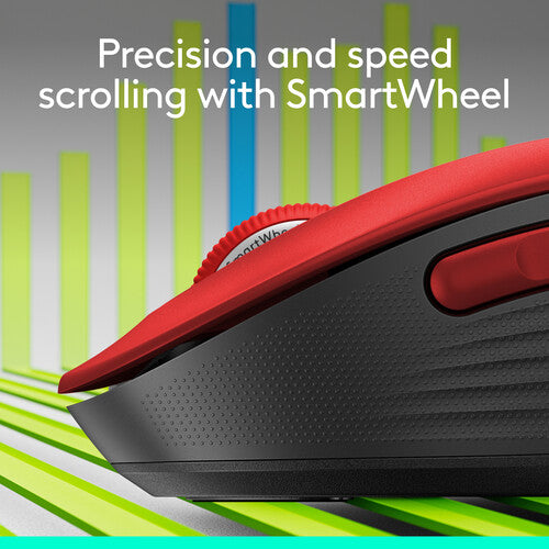 Logitech Signature M650 L Ratón Inalámbrico Rojo 2000 dpi 5 Botones