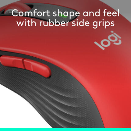 Logitech Signature M650 L Ratón Inalámbrico Rojo 2000 dpi 5 Botones