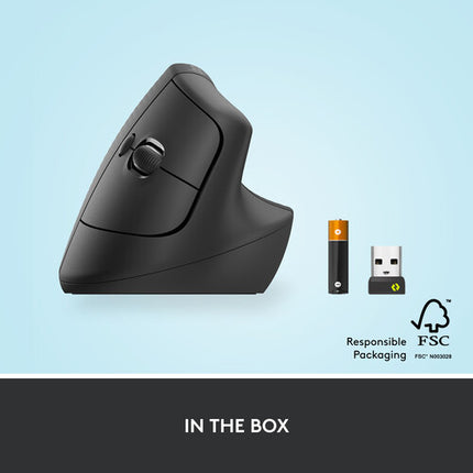 Logitech Lift Ratón Ergonómico Vertical Inalámbrico 4000 dpi Bluetooth