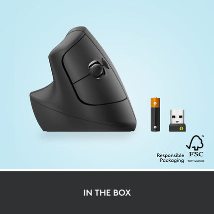 Logitech Lift Ratón Ergonómico Vertical Inalámbrico Izquierdo 4000 dpi