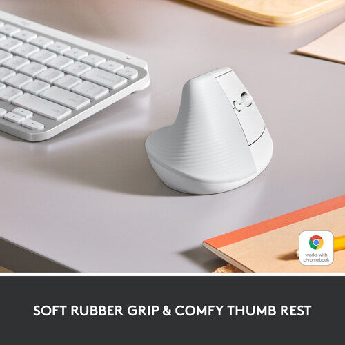 Logitech Lift Ratón Vertical Ergonómico Inalámbrico 4000 dpi Batería AA
