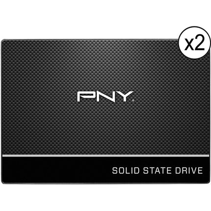 PNY 500GB CS900 SSD Interno SATA III 2.5" 550MB/s Lectura Kit 2-Pack