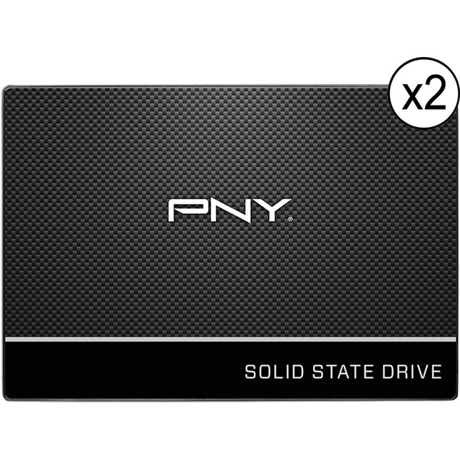 PNY 500GB CS900 SSD Interno SATA III 2.5" 550MB/s Lectura Kit 2-Pack