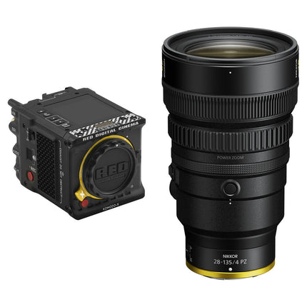RED DIGITAL CINEMA KOMODO-X Kit de cámara 6K Z Mount con lente NIKKOR 28-135mm