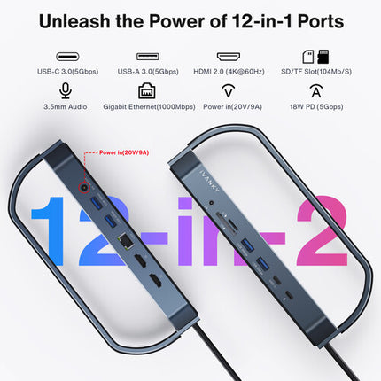 iVANKY FusionDock 2 estación de acoplamiento USB-C 96W HDMI 4K Ethernet Gigabit