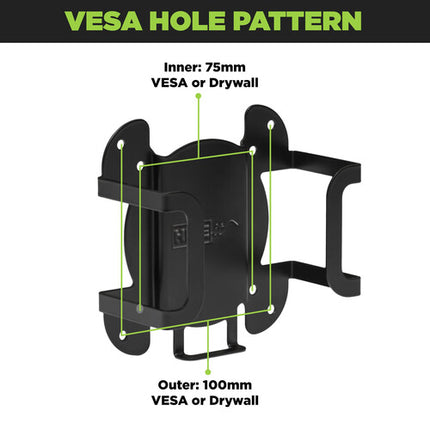 HIDEit Mounts Soporte de pared para Apple Mac mini M4 Compatible VESA 75 y 100 mm