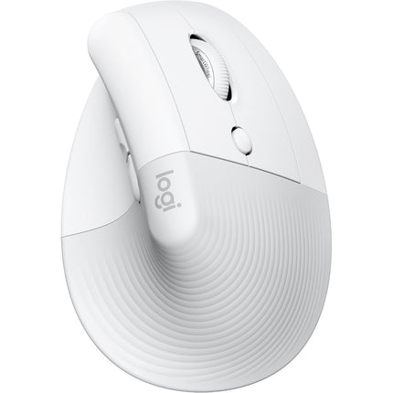 Logitech Lift for Mac Ratón Vertical Ergonómico Inalámbrico 4000 dpi Off-White
