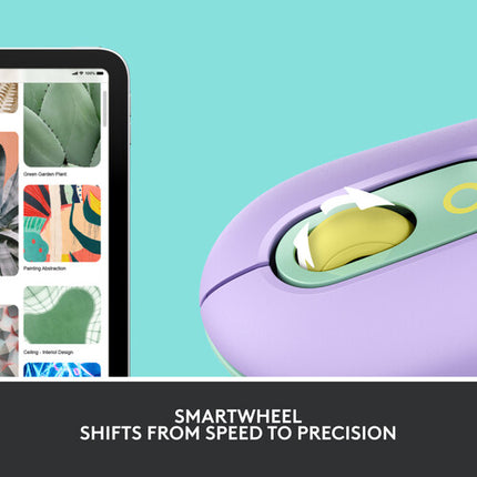 Logitech POP Silent Ratón Inalámbrico Bluetooth 5.1 4000 dpi Daydream Mint