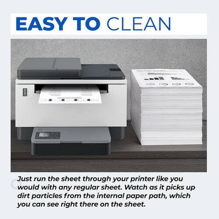Microcare Solutions Papel de Limpieza para Impresoras Láser e Inkjet 8.5 x 11" 10 Hojas Uso Repetido