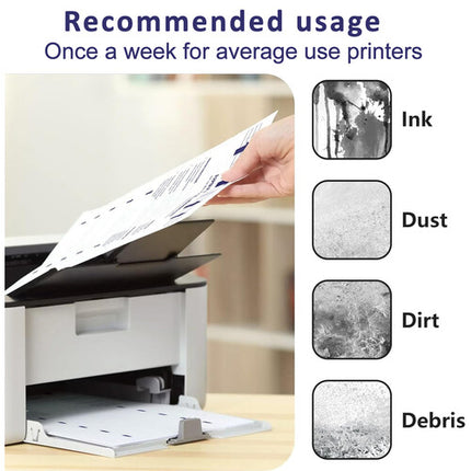Microcare Solutions Papel de Limpieza para Impresoras Láser e Inkjet 8.5 x 11" 10 Hojas Uso Repetido